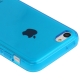 Coque iPhone 5c semi-transparente en silicone couleur bleu