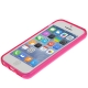 Coque iPhone 5c semi-transparente en silicone couleur magenta