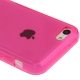 Coque iPhone 5c semi-transparente en silicone couleur magenta