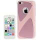 Coque iPhone 5C effet métal couleur rose