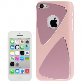 Coque iPhone 5C effet métal couleur rose