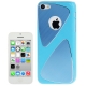 Coque iPhone 5C effet métal couleur bleu