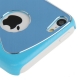 Coque iPhone 5C effet métal couleur bleu