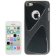 Coque iPhone 5C effet métal couleur noir