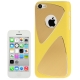 Coque iPhone 5C effet métal couleur jaune