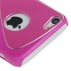 Coque iPhone 5C effet métal couleur magenta