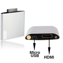 Adaptateur HDMI et USB en Aluminium pour iPhone, iPad et iPod Touch