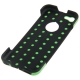 Coque iPhone 5C silicone double layer avec support intégré couleur vert