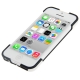 Coque iPhone 5C silicone double layer avec support intégré couleur blanc