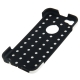 Coque iPhone 5C silicone double layer avec support intégré couleur blanc