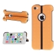 Coque iPhone 5C silicone double layer avec support intégré couleur orange