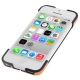 Coque iPhone 5C silicone double layer avec support intégré couleur orange