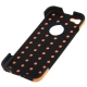 Coque iPhone 5C silicone double layer avec support intégré couleur orange