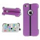 Coque iPhone 5C silicone double layer avec support intégré couleur violet