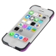 Coque iPhone 5C silicone double layer avec support intégré couleur violet