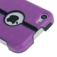 Coque iPhone 5C silicone double layer avec support intégré couleur violet