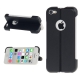 Coque iPhone 5C silicone double layer avec support intégré couleur noir