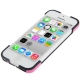 Coque iPhone 5C silicone double layer avec support intégré couleur rose