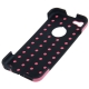 Coque iPhone 5C silicone double layer avec support intégré couleur rose