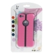 Coque iPhone 5C silicone double layer avec support intégré couleur rose