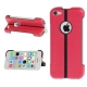 Coque iPhone 5C silicone double layer avec support intégré couleur rouge