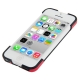Coque iPhone 5C silicone double layer avec support intégré couleur rouge