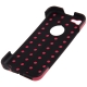 Coque iPhone 5C silicone double layer avec support intégré couleur rouge