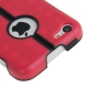 Coque iPhone 5C silicone double layer avec support intégré couleur rouge