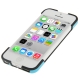 Coque iPhone 5C silicone double layer avec support intégré couleur bleu