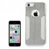Coque iPhone 5C en métal logo apple couleur silver