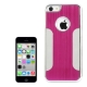 Coque iPhone 5C en métal logo apple couleur magenta