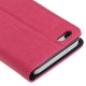 Housse porte-cartes en cuir iPhone 5C couleur magenta