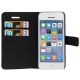 Housse porte-cartes en cuir iPhone 5C couleur noir