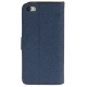 Housse porte-cartes en cuir iPhone 5C couleur bleu