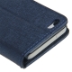 Housse porte-cartes en cuir iPhone 5C couleur bleu