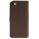 Housse porte-cartes en cuir iPhone 5C couleur marron