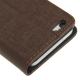 Housse porte-cartes en cuir iPhone 5C couleur marron