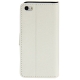 Housse porte-cartes en cuir iPhone 5C couleur blanc