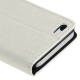 Housse porte-cartes en cuir iPhone 5C couleur blanc