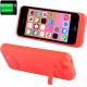 Coque batterie intégrée avec support iPhone 5C couleur rose