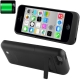 Coque batterie intégrée avec support iPhone 5C couleur noir