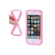 Bumper de protection en silicone pour iPhone 5 Rose