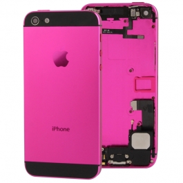 Chassis iPhone 5 avec boutons + ports + nappes pré-montés couleur rose