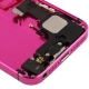 Chassis iPhone 5 avec boutons + ports + nappes pré-montés couleur rose
