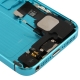 Chassis iPhone 5 avec boutons + ports + nappes pré-montés couleur turquoise
