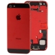 Chassis iPhone 5 avec boutons + ports + nappes pré-montés couleur rouge