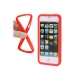 Bumper de protection en silicone pour iPhone 5 Rouge