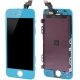 Ecran de remplacement complet iPhone 5 : LCD + dalle tactile + Cadre couleur bleu