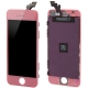 Ecran de remplacement complet iPhone 5 : LCD + dalle tactile + Cadre couleur rose clair