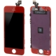 Ecran de remplacement complet iPhone 5 : LCD + dalle tactile + Cadre couleur rouge